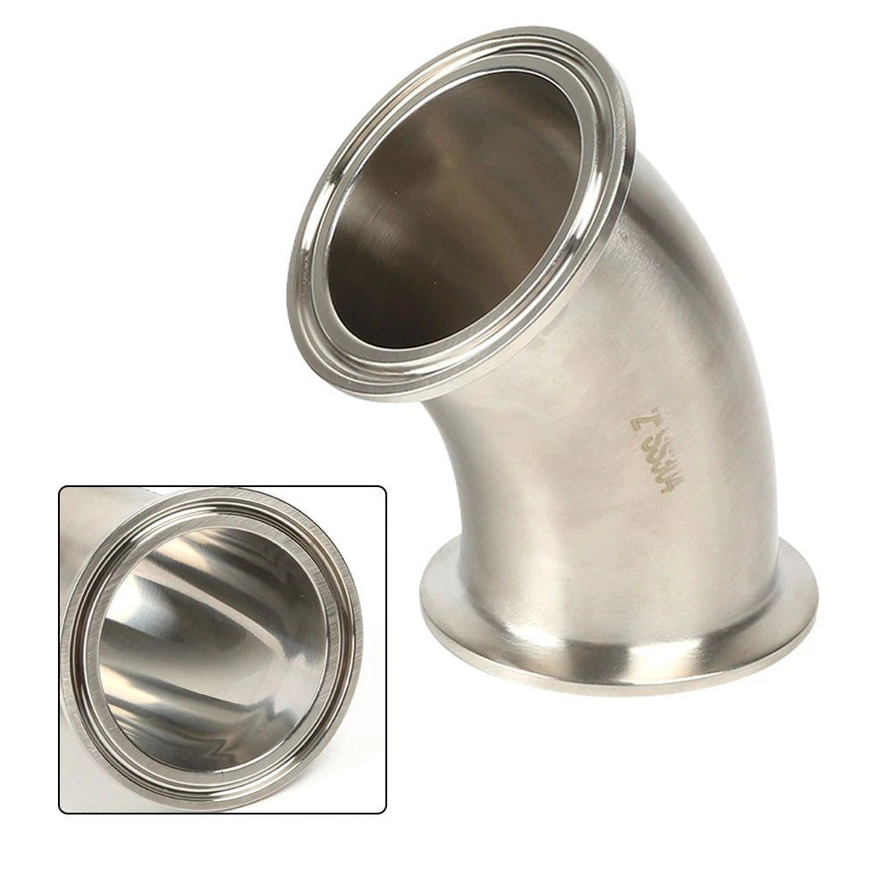 304 Stainless Steel Clamp 45 Degree Elbow Pipe Fitting for Systems