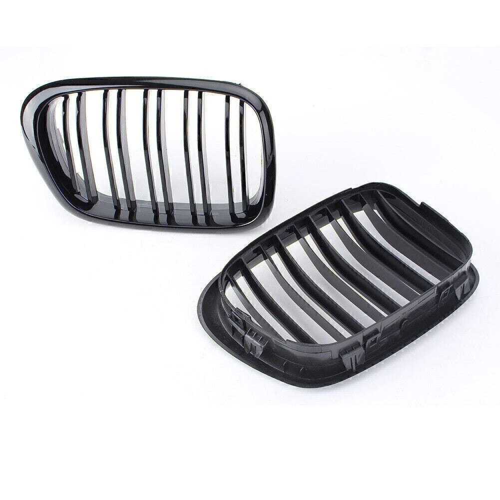 Front Upper Bumper Mesh Grille Trim for BMW 5 Series E39 (1995–2004) Black