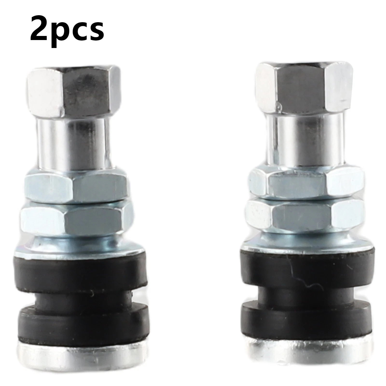 2X Silver Tire Valve Short Stems for Custom Rims