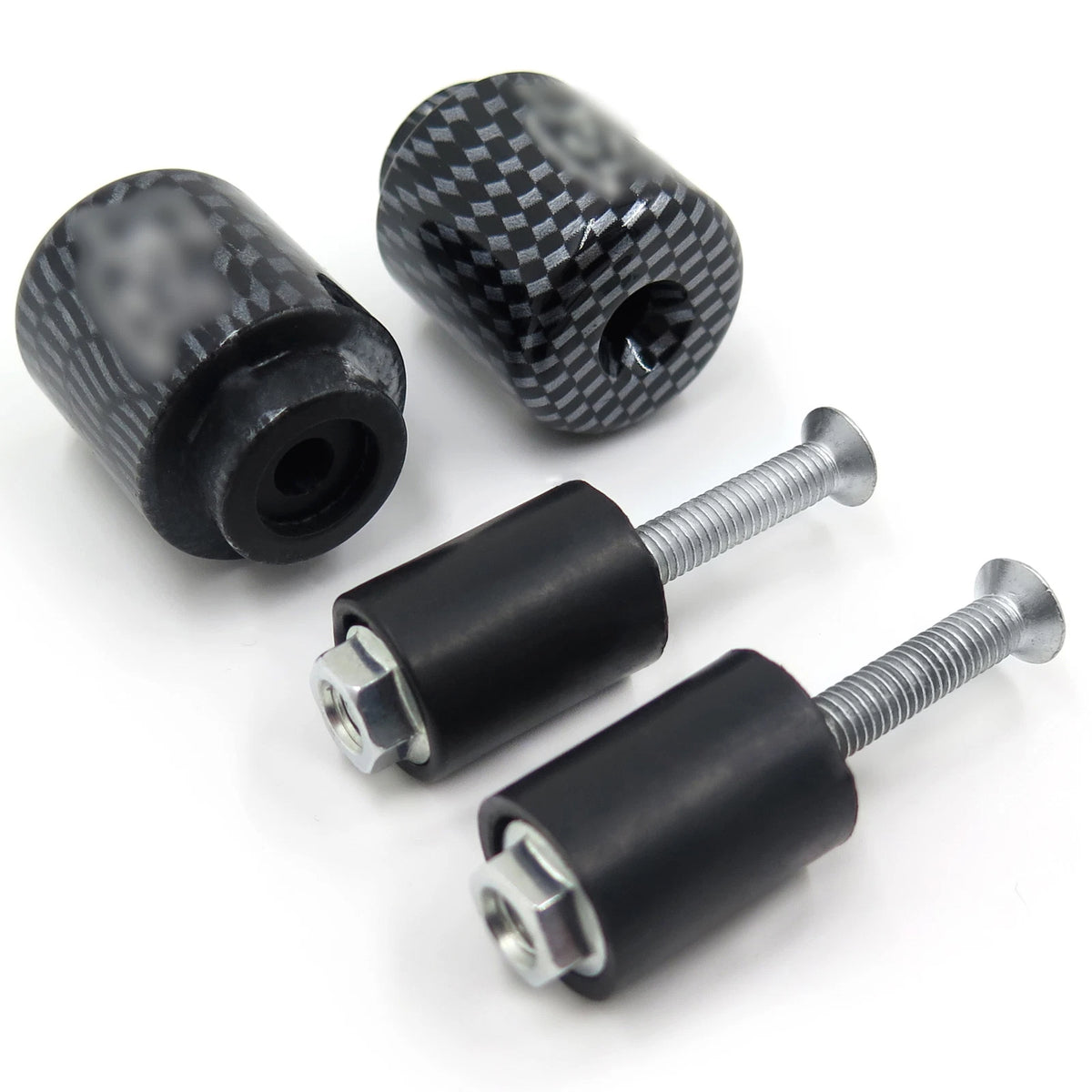 Carbon Bar Ends Weights Sliders for Yamaha YZF-R1 (1998–2012) Rubber