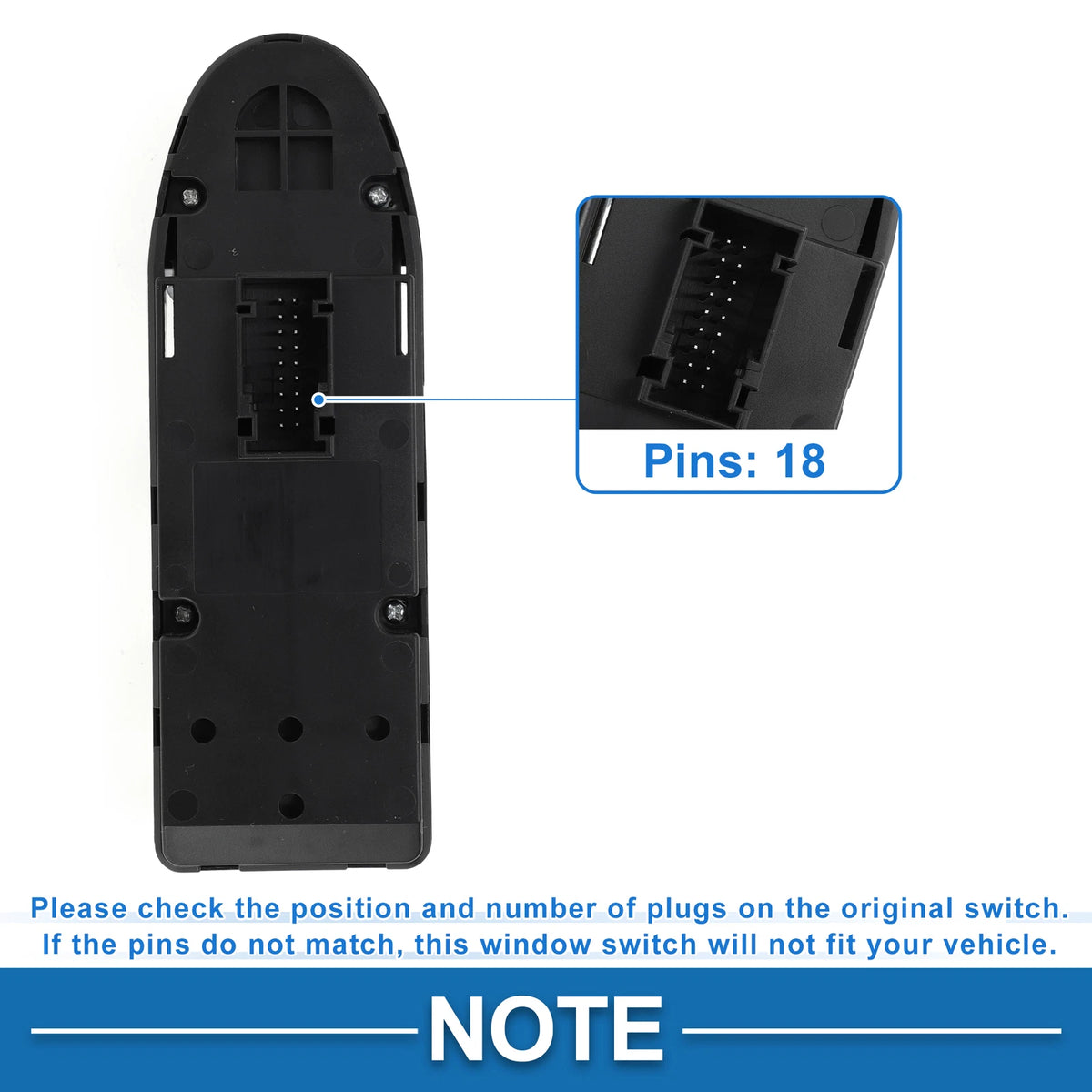 Power Window Switch for BMW 325i 325xi (2006) No. 61319217335