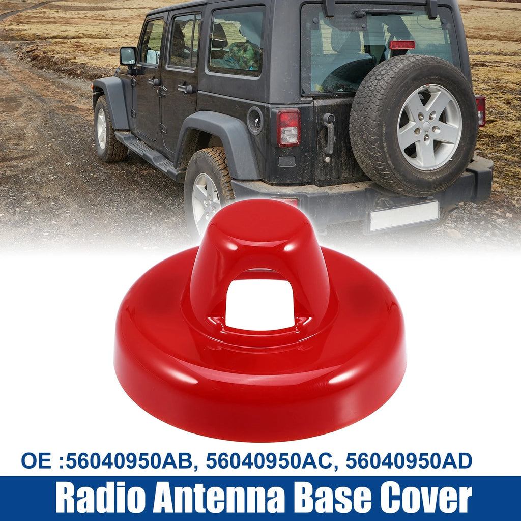 Radio Antenna Base Cover for Jeep Wrangler, Gladiator (2018–2023) - Red