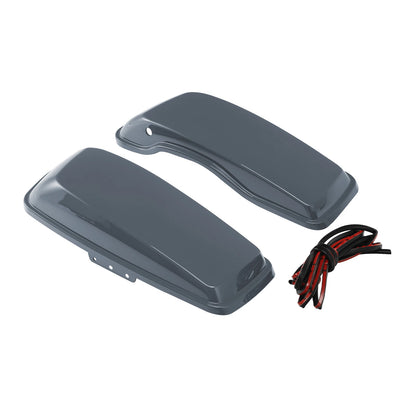 Hard Saddlebag Lids for Harley Road King, Street Glide (2014–2024) - Gunship Gray