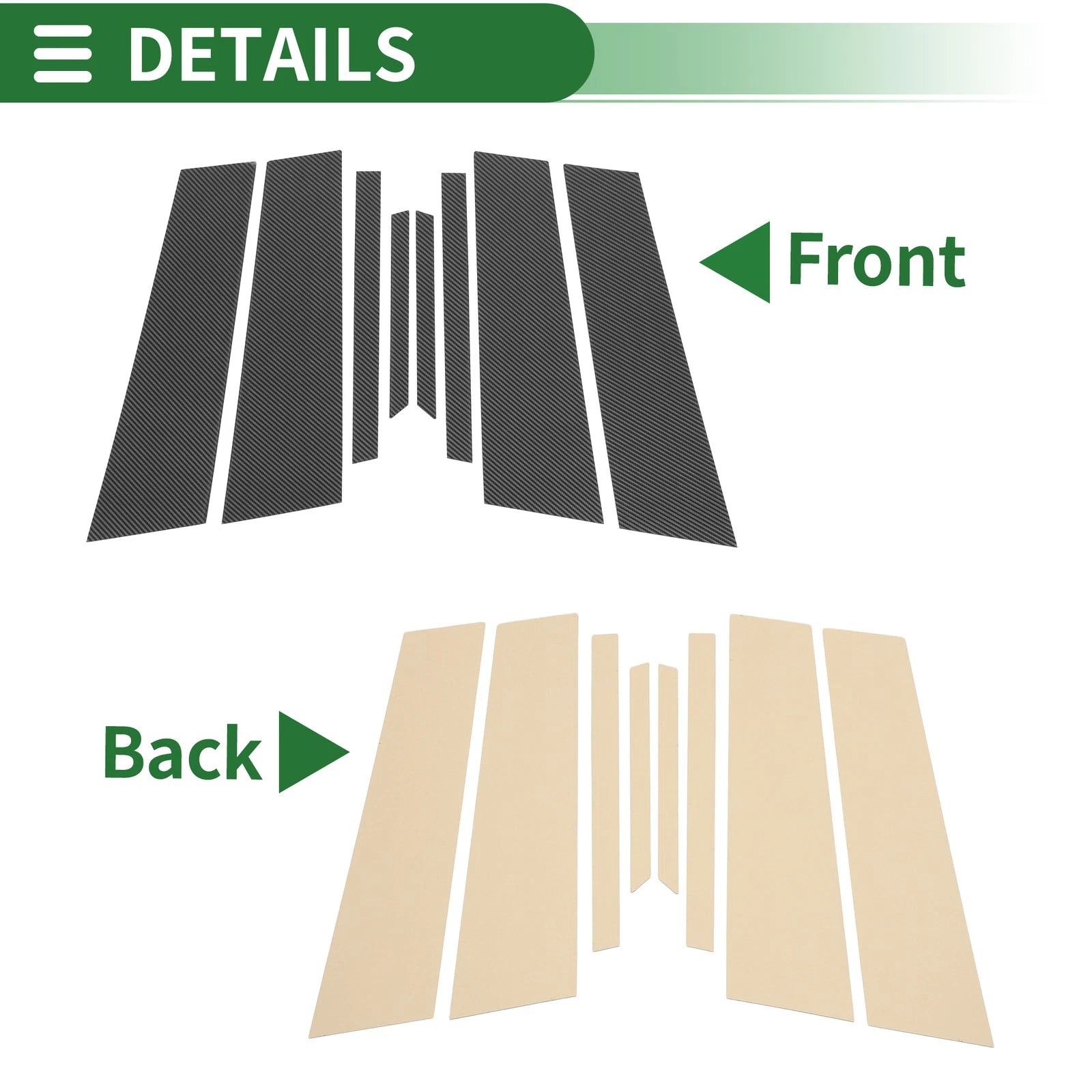 8 Pcs Door Pillar Window Trim Replacement for BMW X2 (2018–2024)