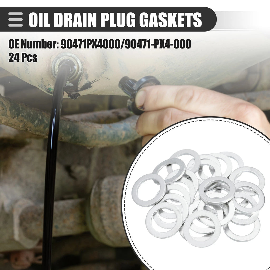 Oil Drain Plug Gaskets Kit (24 Pack) for Honda Accord (2008–2016)