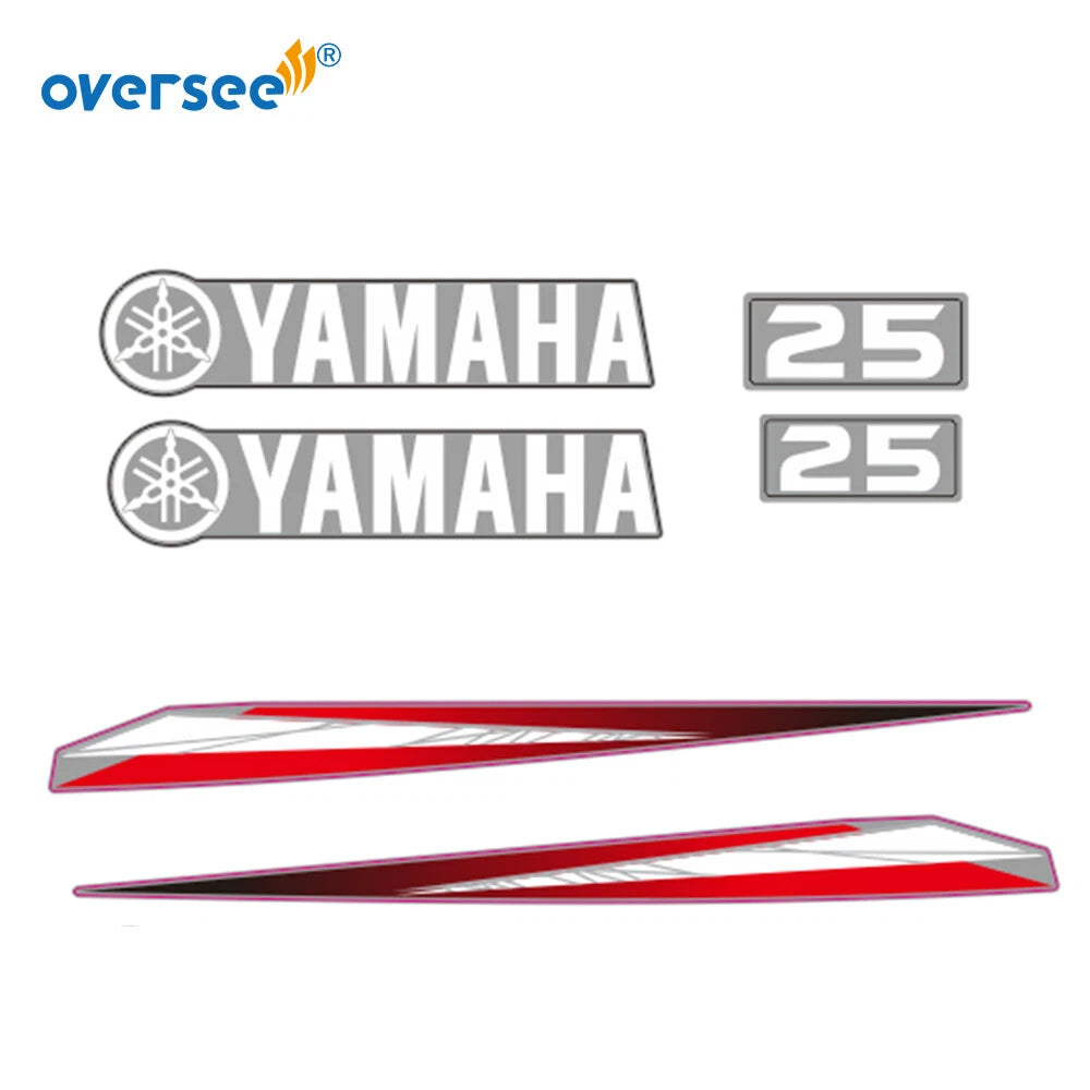 Sticker Kit for Yamaha 25HP 2T Outboard (Anti-UV, Not Fade)