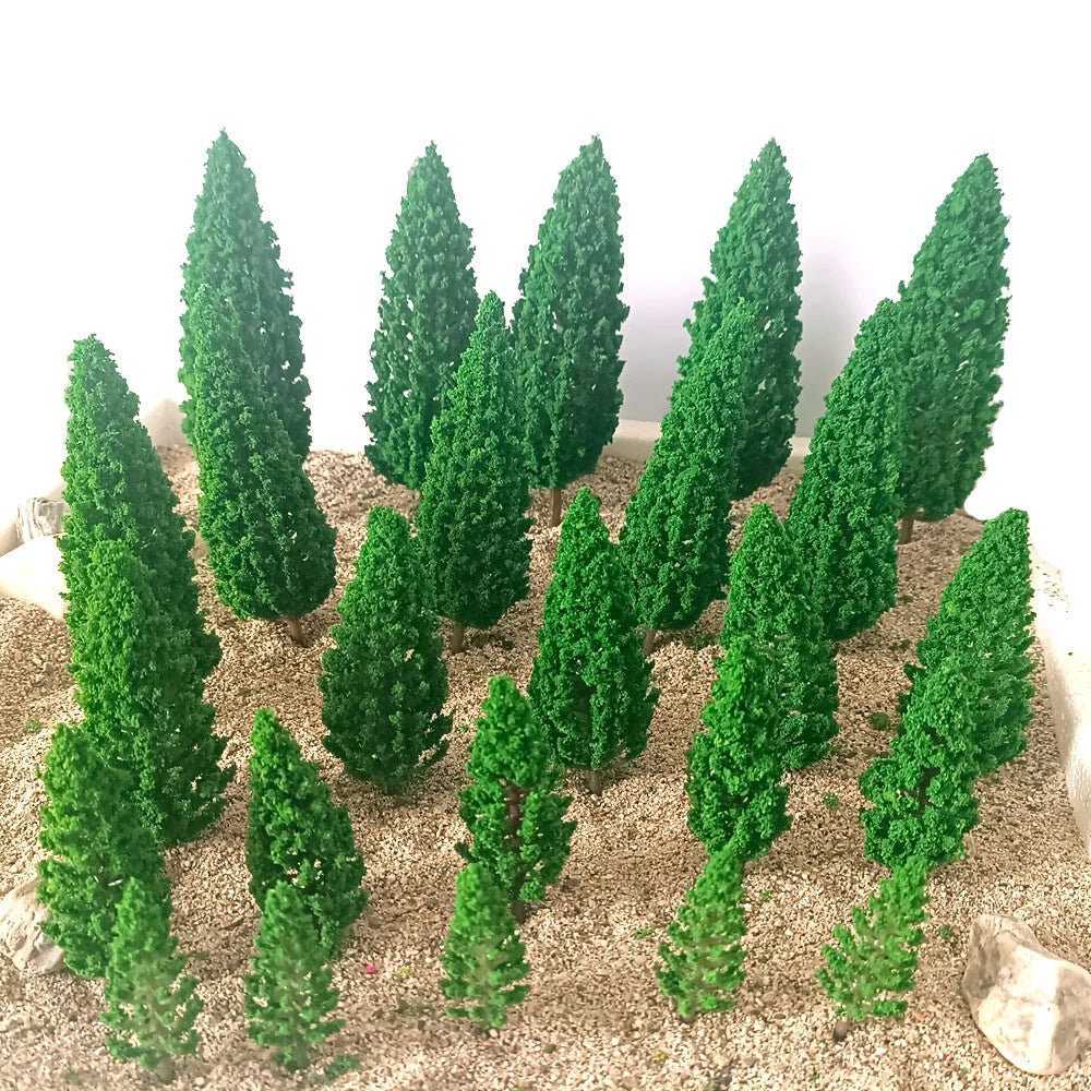 25Pcs Miniature Garden Landscape Decor for Tree Train Railroad