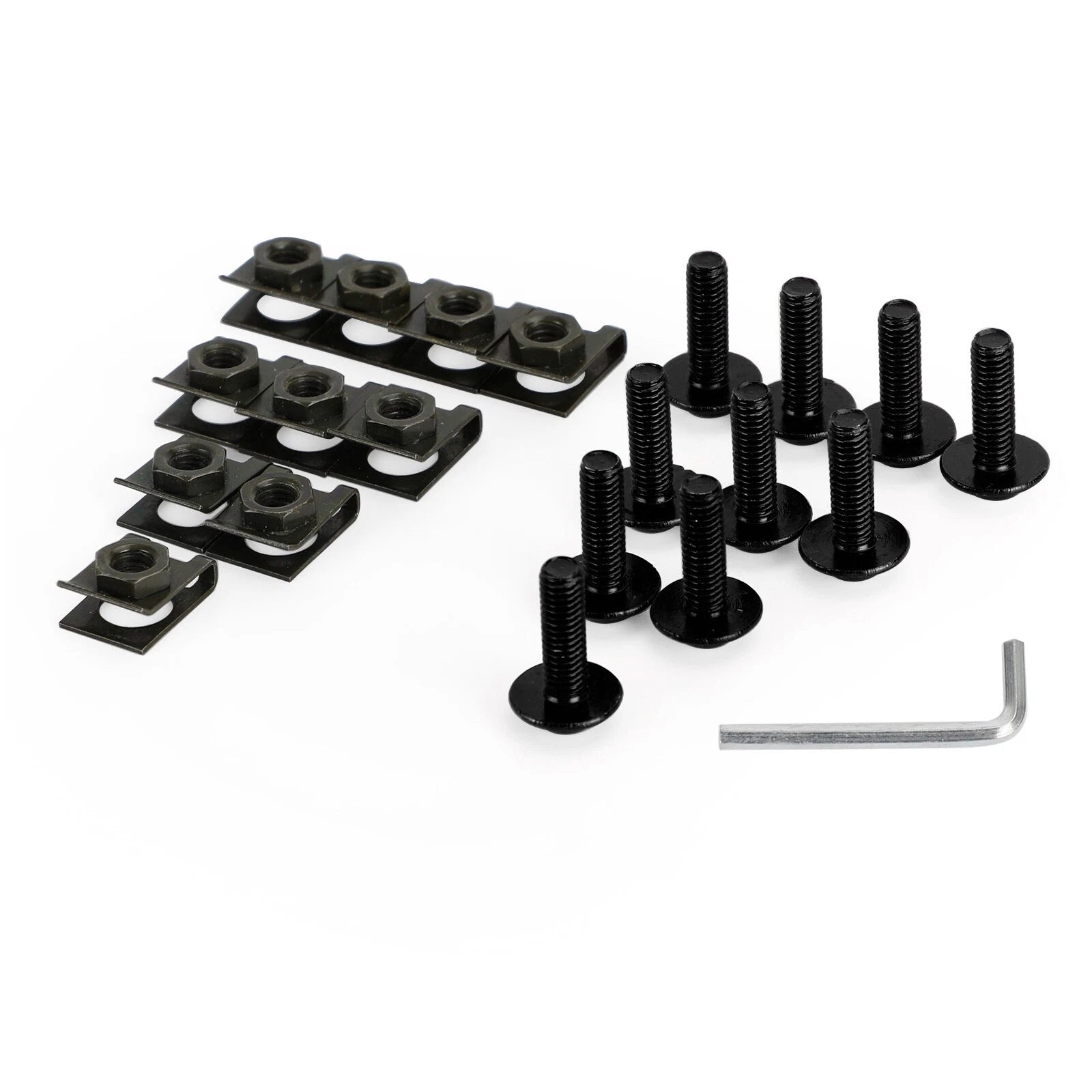 10X Aluminum Fairing Screen M6x20mm Screw Bolts Clips for Motorcycle