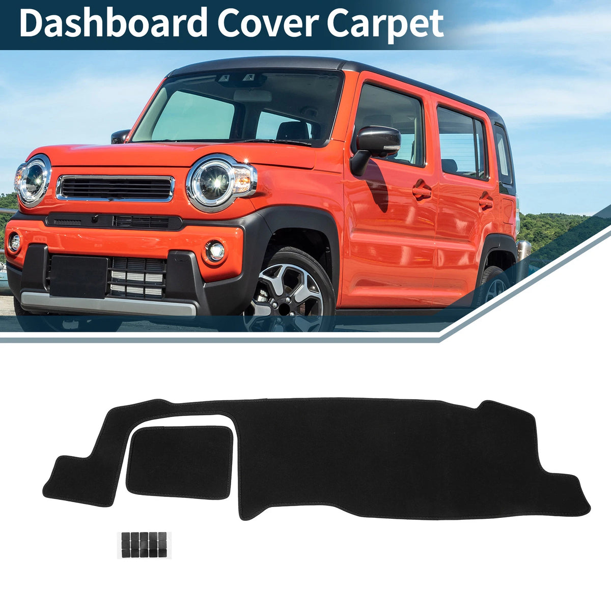 Dashboard Cover Mat for Suzuki MR52S/MR92S (2020–2024) with Sticker Black