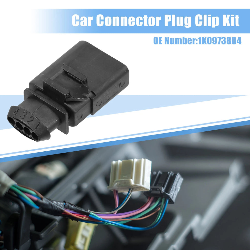 4 Pin Sealed Male Connector Adapter Plug Set for VW Audi (1990–2010)