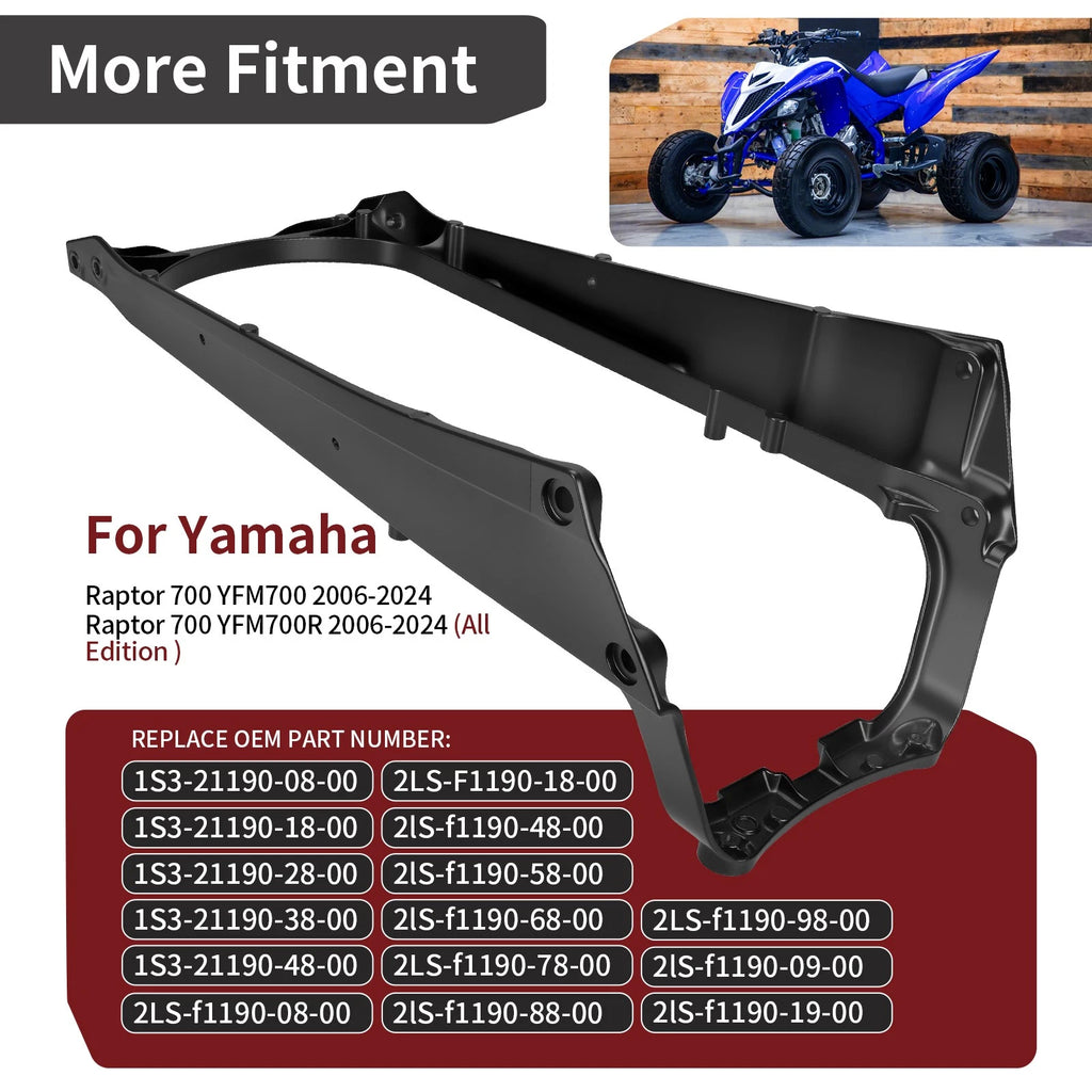 Black Sub Frame Aluminum & Bolt for Yamaha Raptor 700 700R (2006–2024) 2LS-F1190-68-00