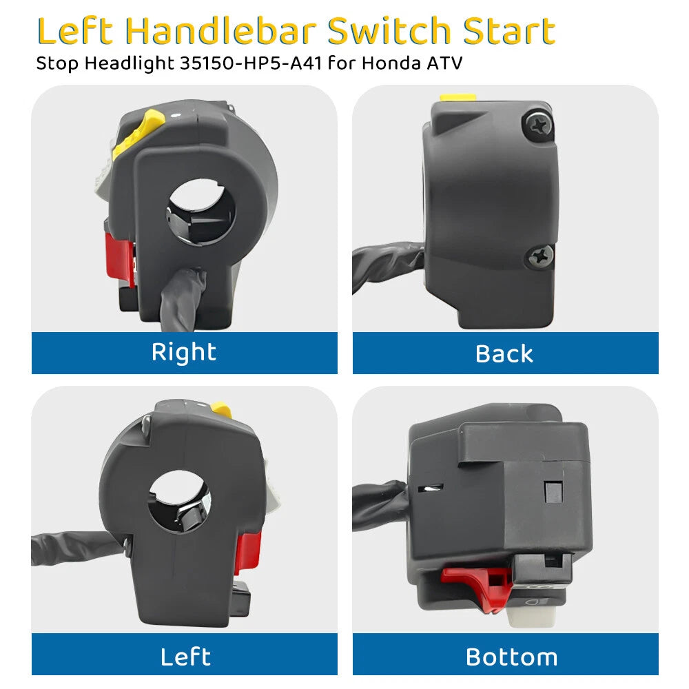 Left Handlebar Kill Switch Headlight for Honda Rancher 420 (2009–2013)
