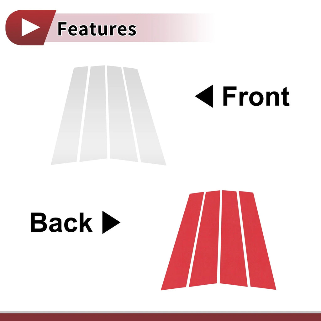 Front Left Right Door Pillar Window Trim for Lexus NX (2014–2022)