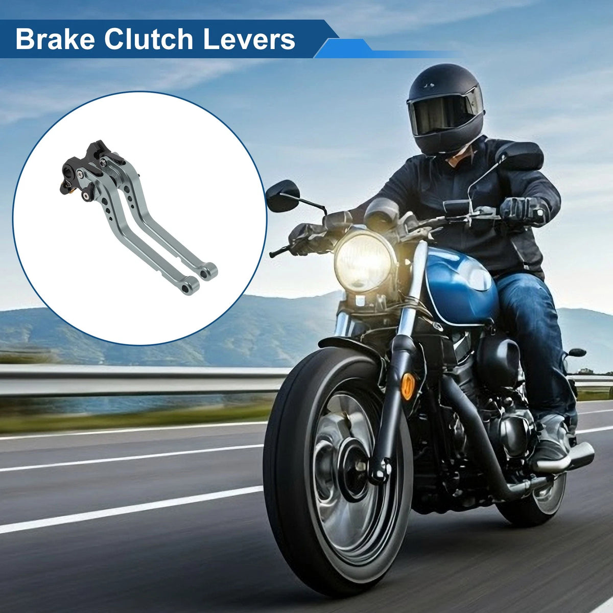 Long Brake Clutch Levers for Ducati Monster 821 (2014–2017) Titanium Tone 1 Pair