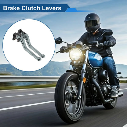 Long Brake Clutch Levers for Ducati Monster 821 (2014–2017) Titanium Tone 1 Pair