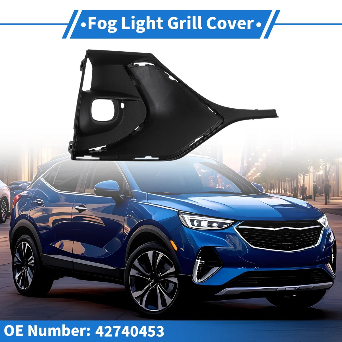 Fog Light Grill for Buick Encore GX (2020–2023) No. 42740453 Black