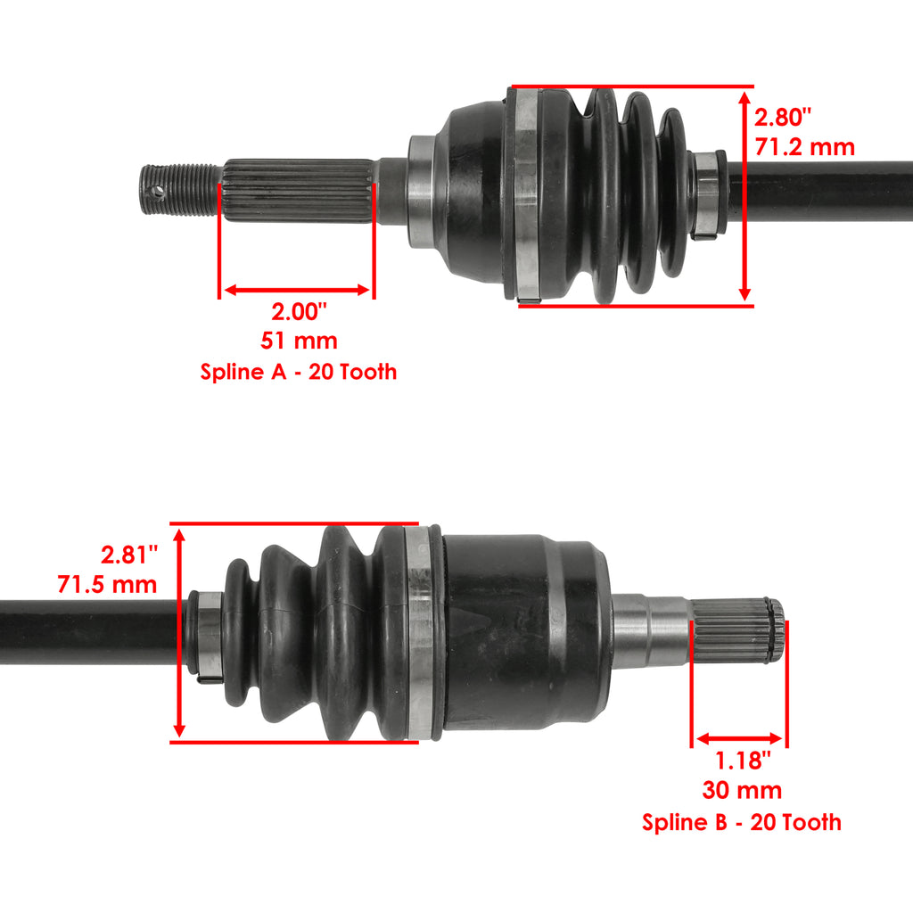 Front Left CV Axle Replacement for Suzuki King Quad LT-A400 LT-F400 (2008–2022)
