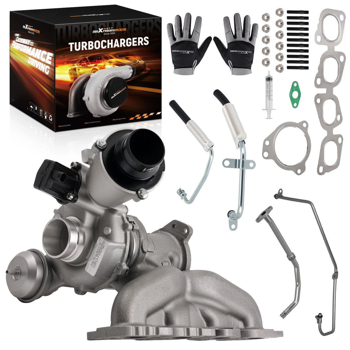 Billet Turbo Kit for Mercedes-Benz A250 CLA250 2.0L (2012–2019) w/ Hoses