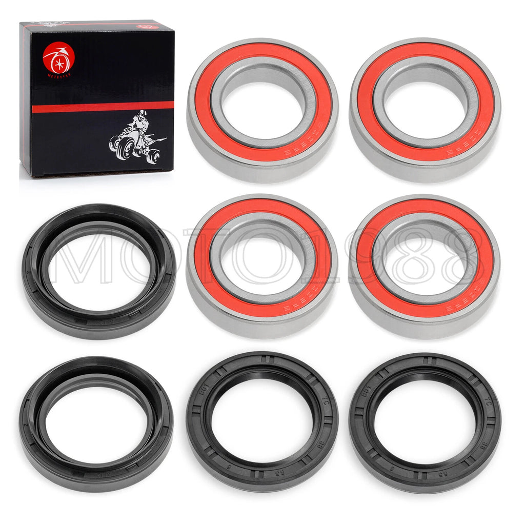 2X Front Wheel Bearing Seal Kits for Yamaha Grizzly 350 400 450 (2007–2008)