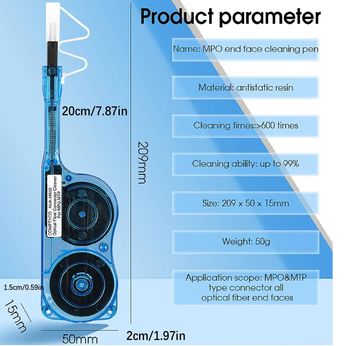 Optical Fiber Cleaner Pen for MPO MTP Connectors