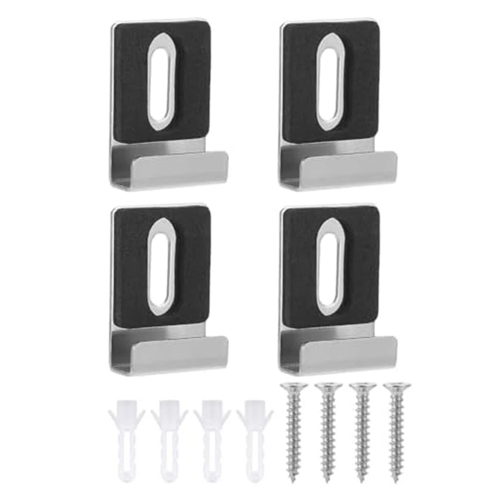 4X Secure Mirror Holder Clips for Wall Mount Mirrors