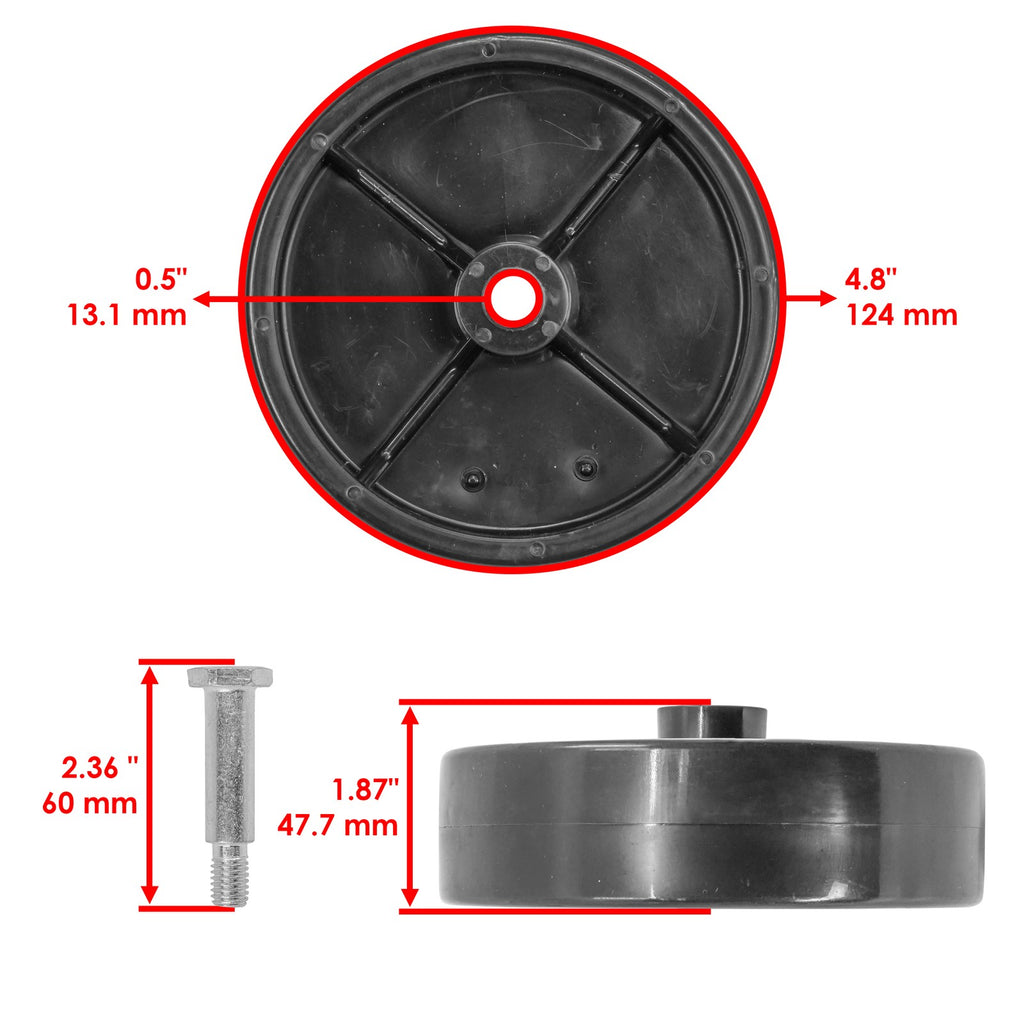 Deck Wheels Replacement Set for Cub Cadet 38 42 46 Inch (1106 1208 1238 2017–2024)