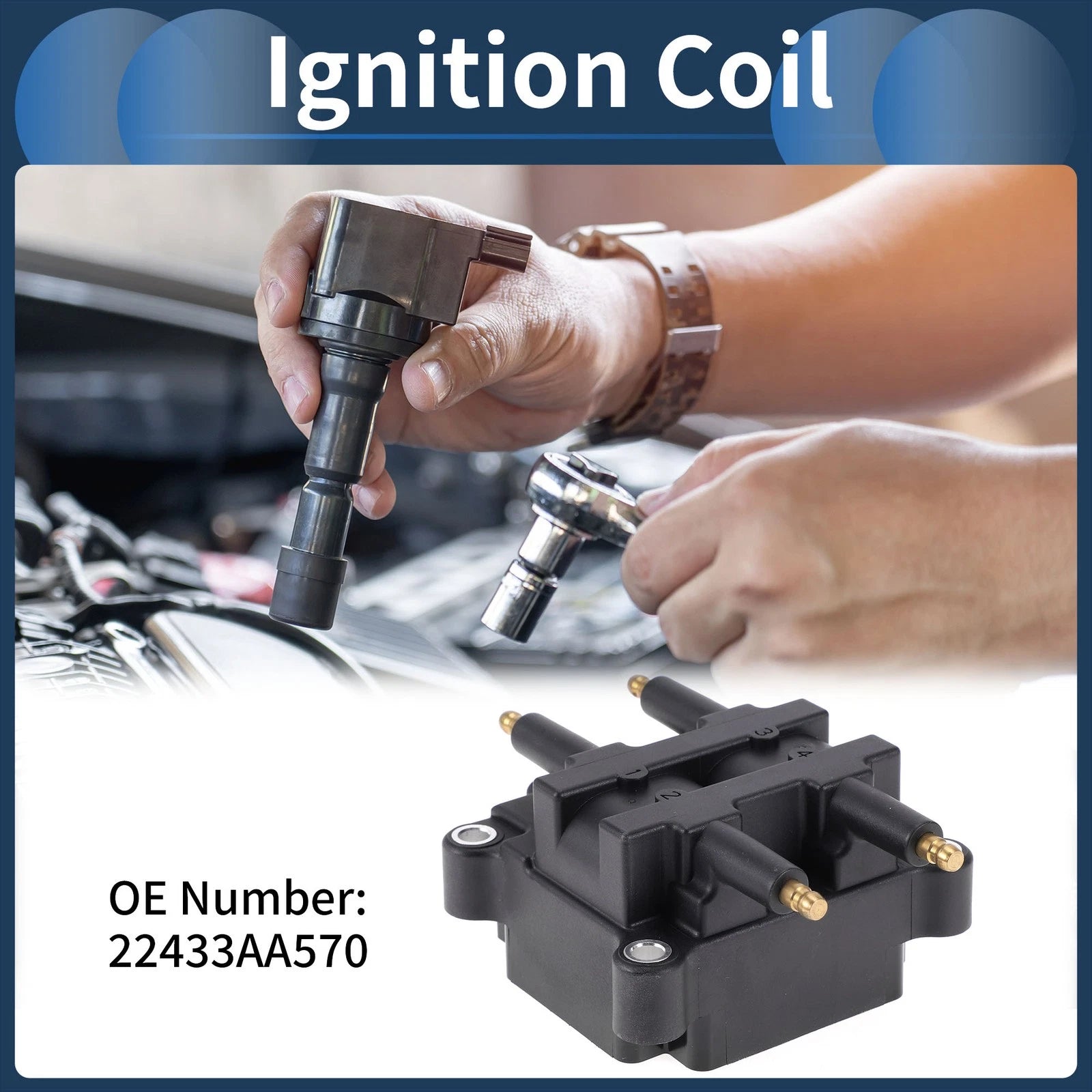 Ignition Coil Pack Replacement for Subaru Outback (2000–2005) H4 2.5L