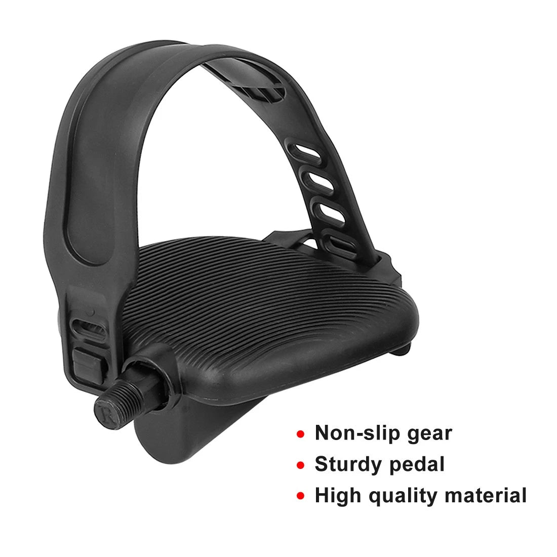 Bicycle Pedals Platform 9/16 with Strap Belts for Road Bike (Fits Most)