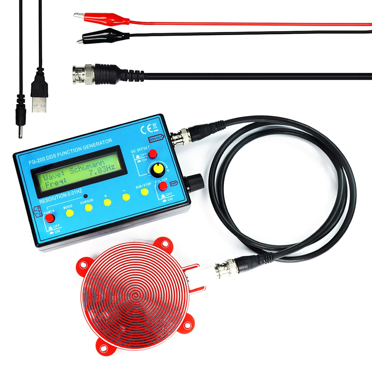 DDS Signal Generator for Universal Use (0.01Hz-500kHz, 15 Waveforms)