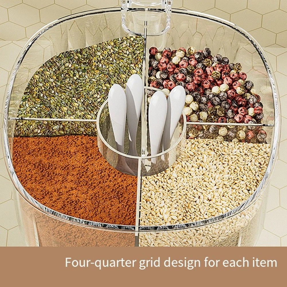 5-Grid Seasoning Organizer for Convenient Spice Access