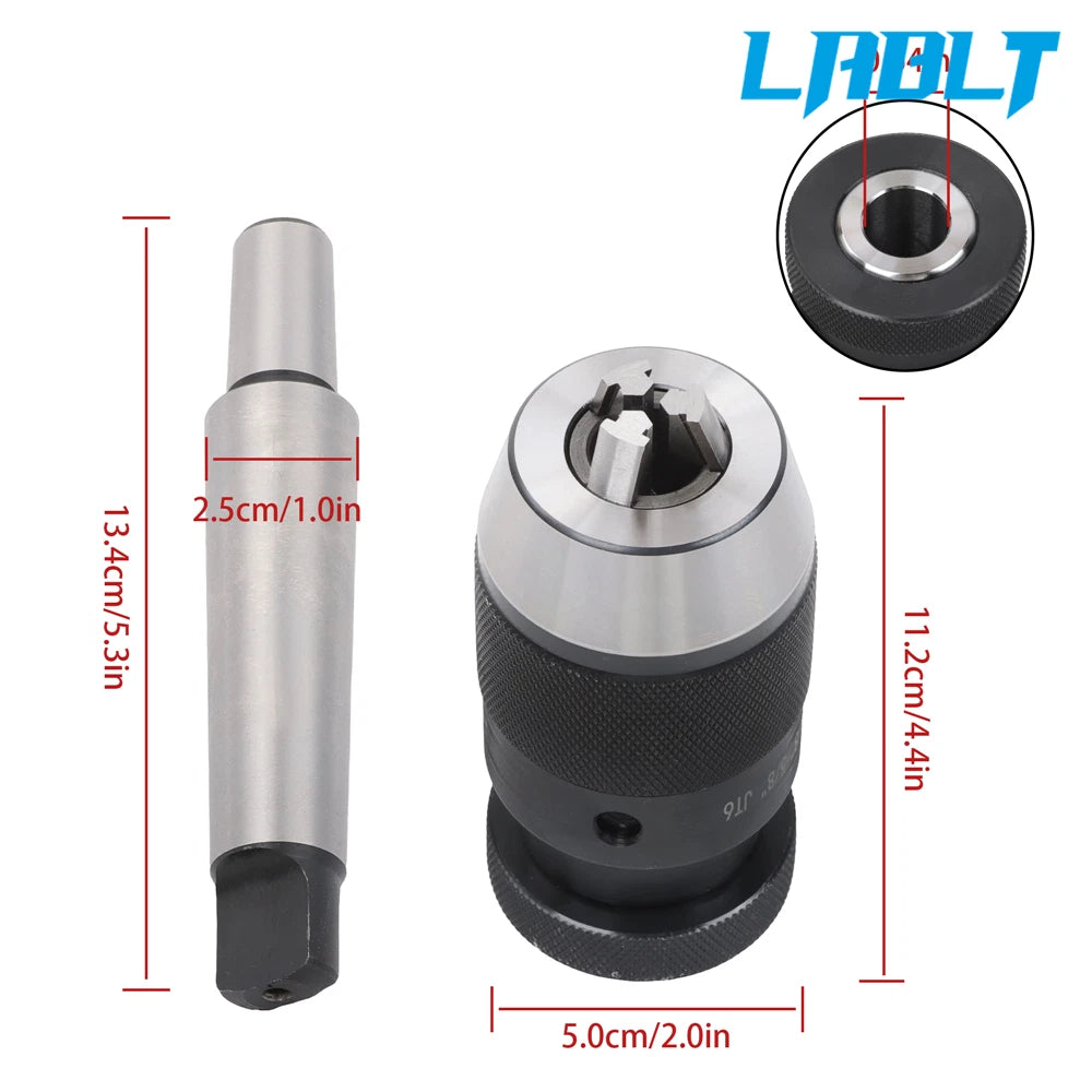 5/8" Keyless Drill Chuck with 3MT Taper Shank Arbor for LABLT (N/A)