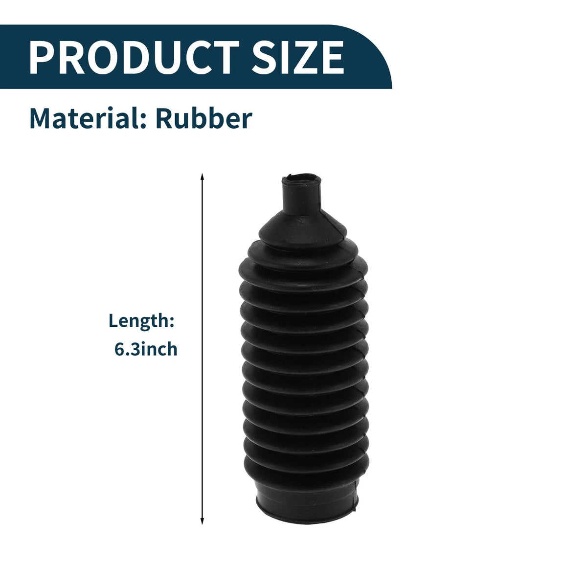 2Pcs Rubber Rack and Pinion Steering Boot Gaiter Kit for Universal Fit