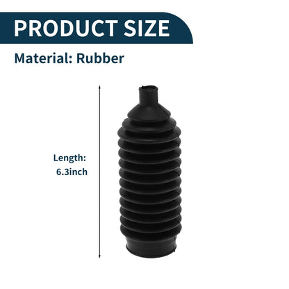 2Pcs Rubber Rack and Pinion Steering Boot Gaiter Kit for Universal Fit