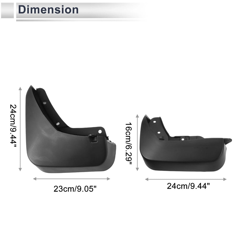 Set of 2 Mud Flaps Splash Guards for Audi Q3 (2012–2016)
