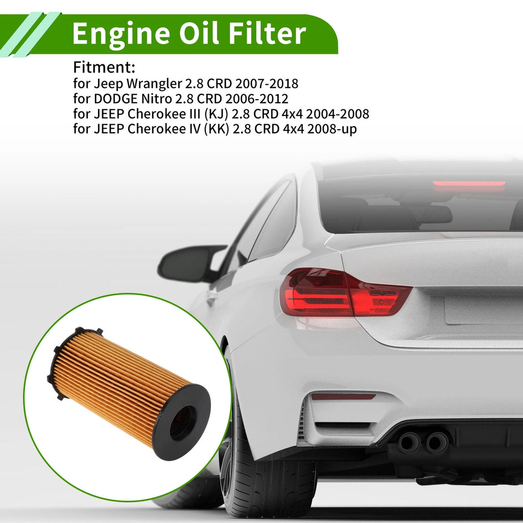 Engine Oil Filter No.68032204AA for Jeep Wrangler (2007–2018)