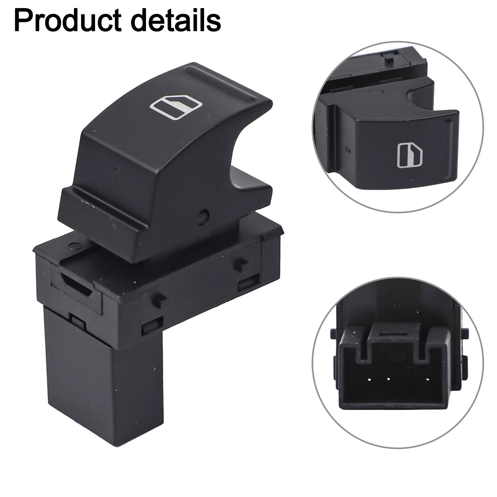 Electric Window Switch 3 Pin for VW Golf, Jetta, Passat (2000–2005)