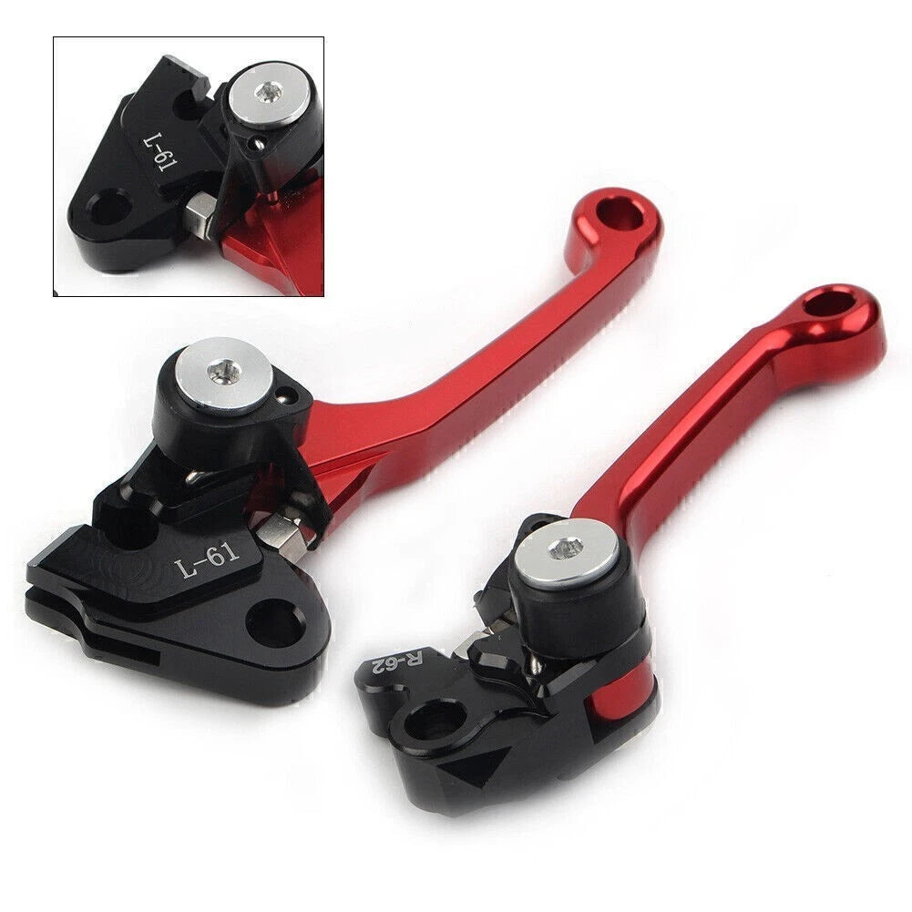 Pivot Dirt Clutch Brake Levers for Kawasaki KX450F (2006–2012) - Red