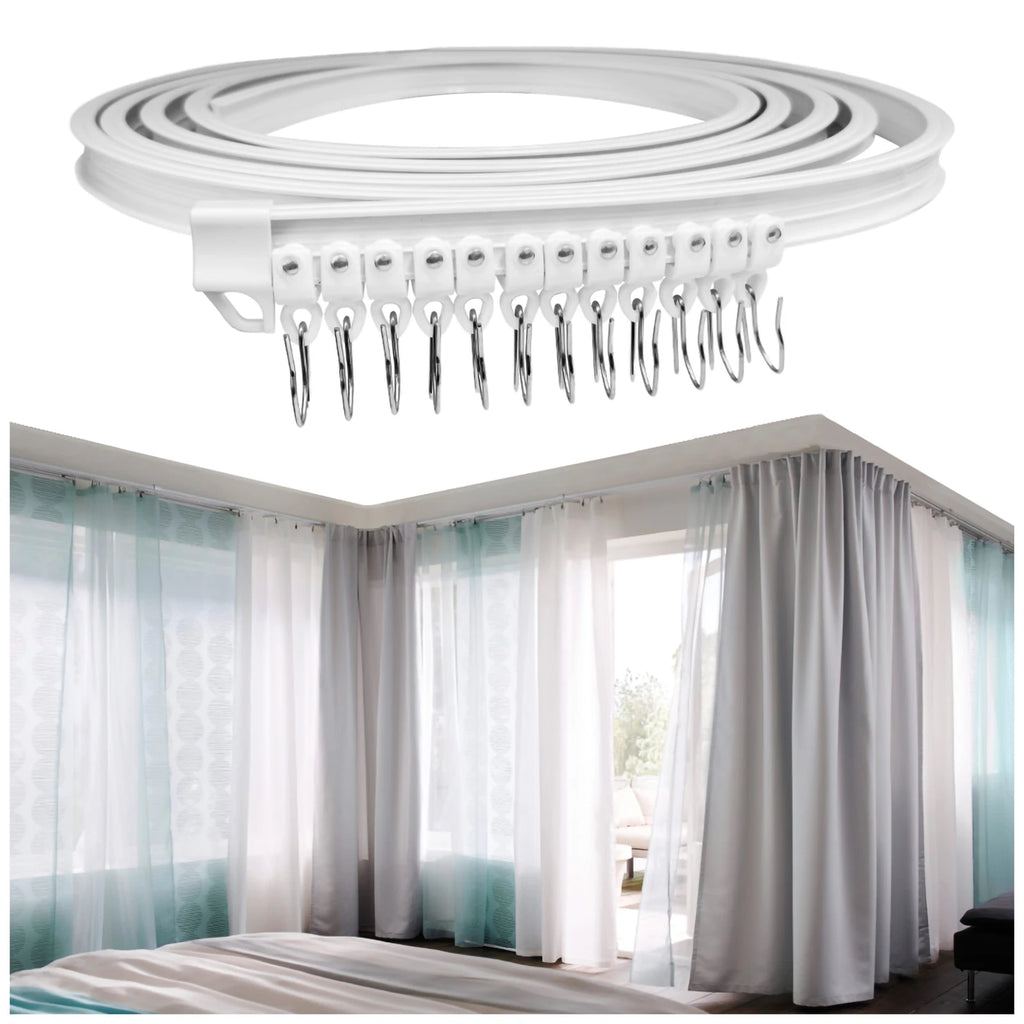 Ceiling Curtain Track for Flexible Installations (16.4Ft)
