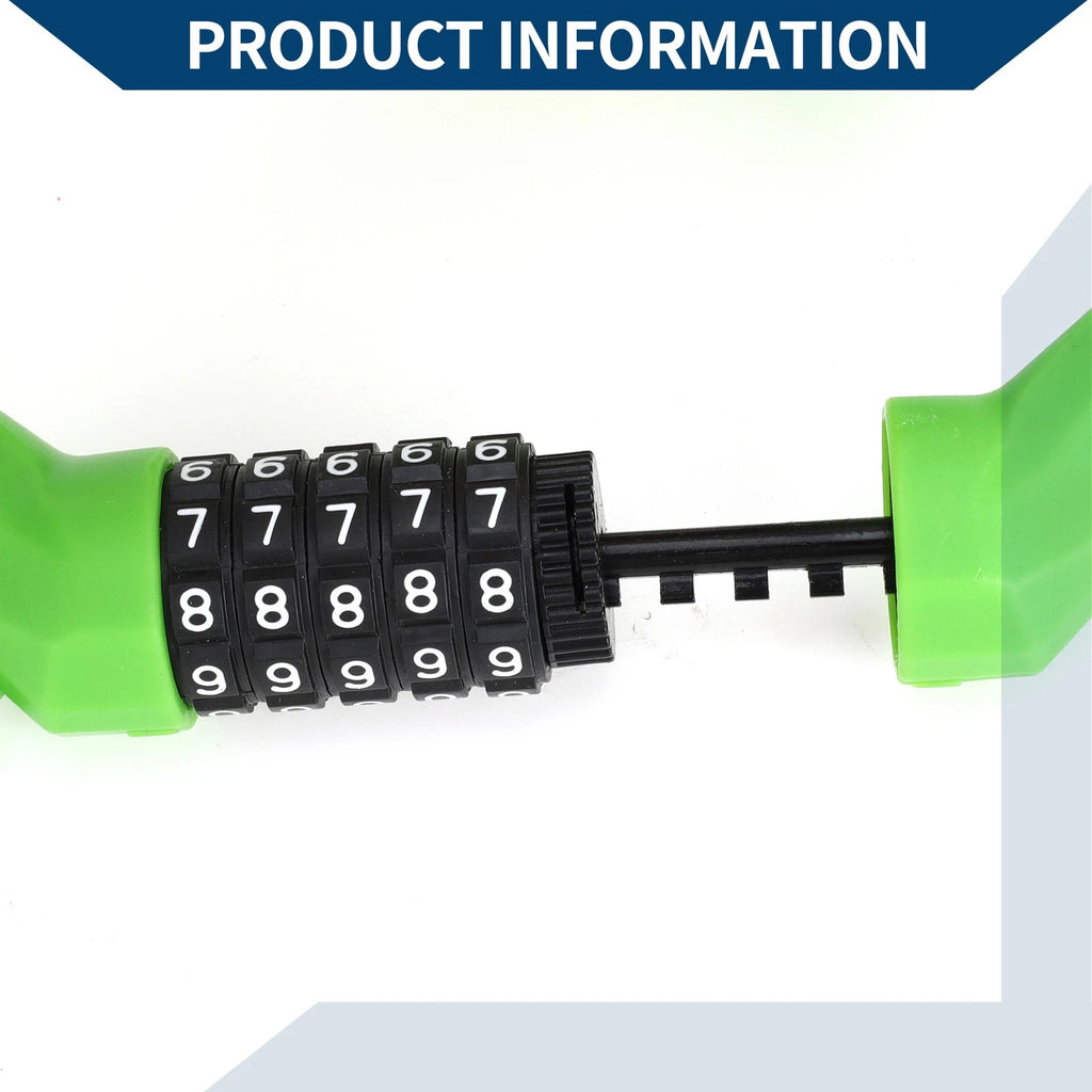 Bike Cable Lock 5 Digit Resettable Adjustable for Universal Bikes (Any Year)