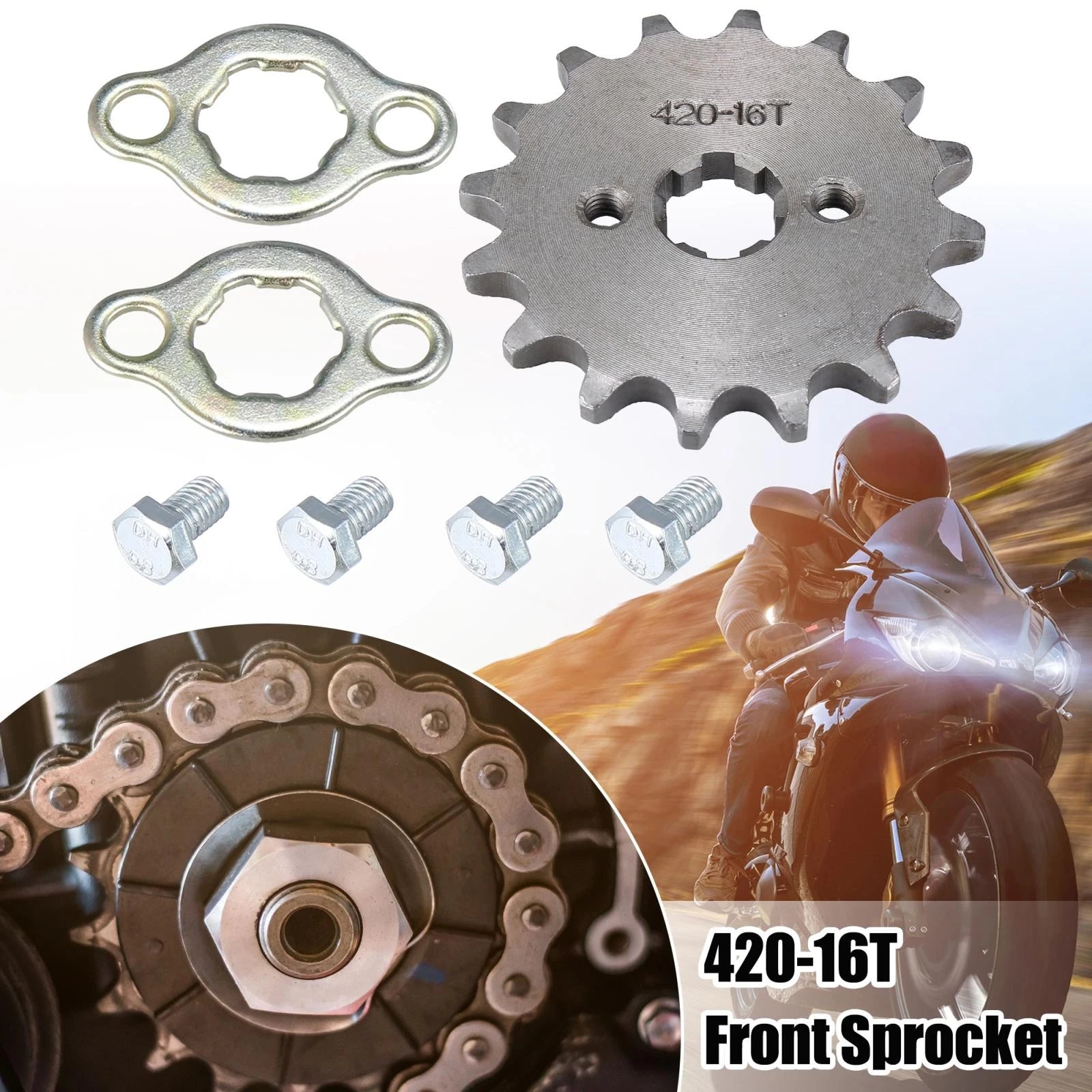 Front Sprocket 17mm 420 16T Replacement for Honda 50cc 70cc 90cc (1970–2016)