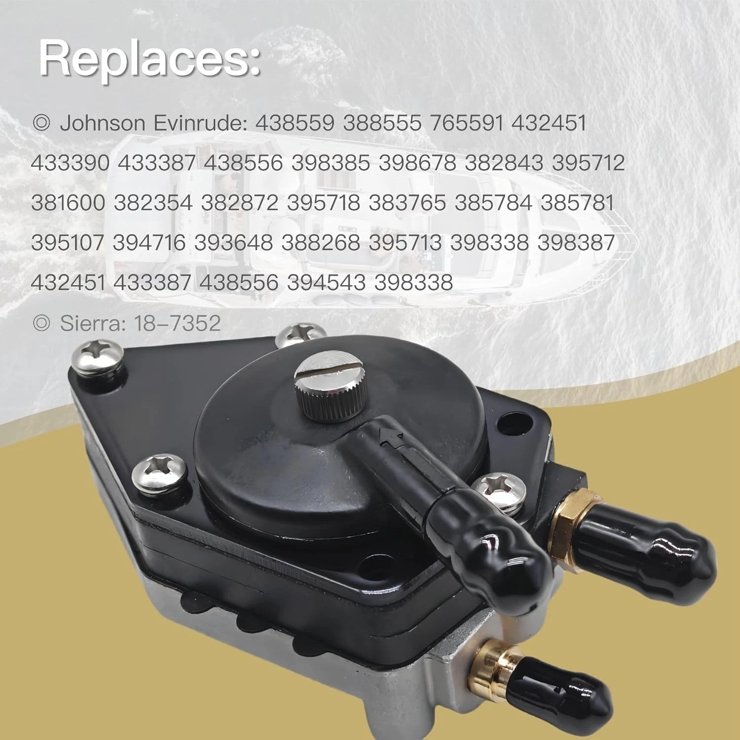 Fuel Pump with Gasket for Johnson Evinrude 25-70 HP