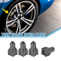 Tire Valve Stem Caps Titanium Tone Grey for Car Bike RV 4 Pack (4pcs)
