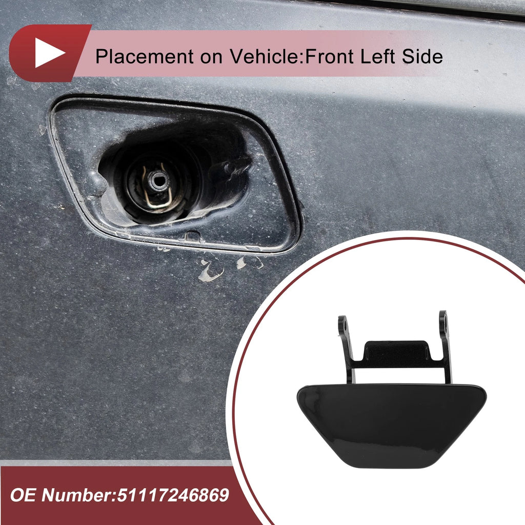 Headlight Washer Nozzle Cover Cap Replacement for BMW 528i 2012–2013