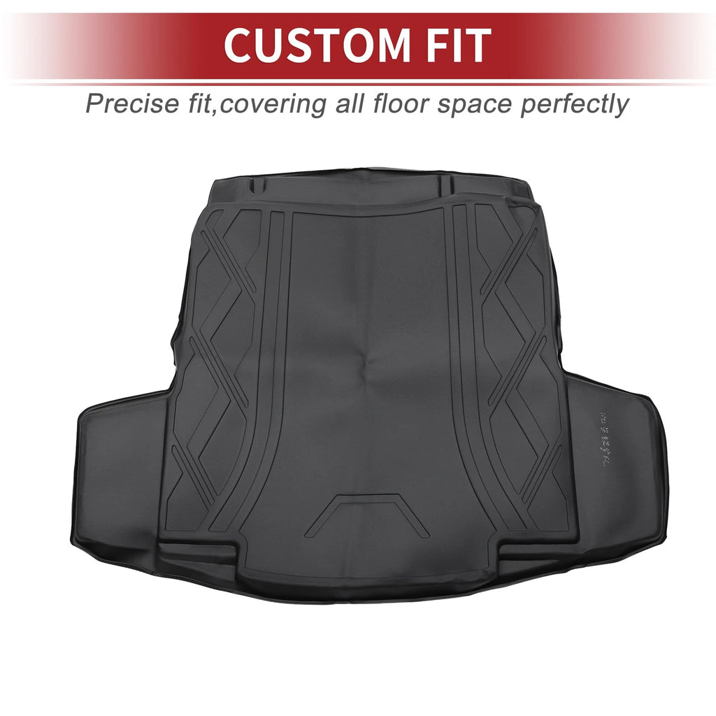 Rear Trunk Mat Cargo Liner TPE for Chevy Malibu (2016–2022) Diamond Pattern