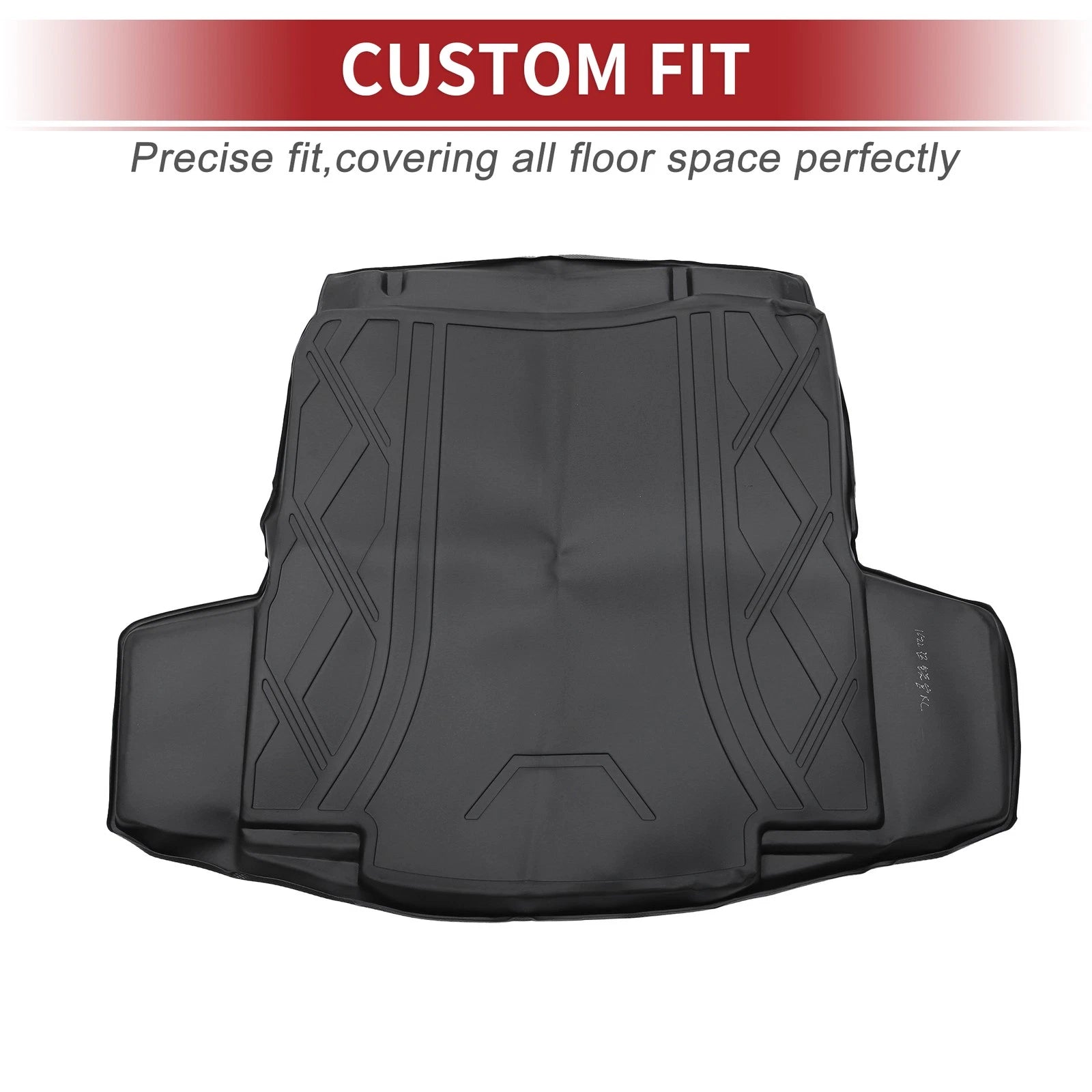 Rear Trunk Mat Cargo Liner TPE for Chevy Malibu (2016–2022) Diamond Pattern