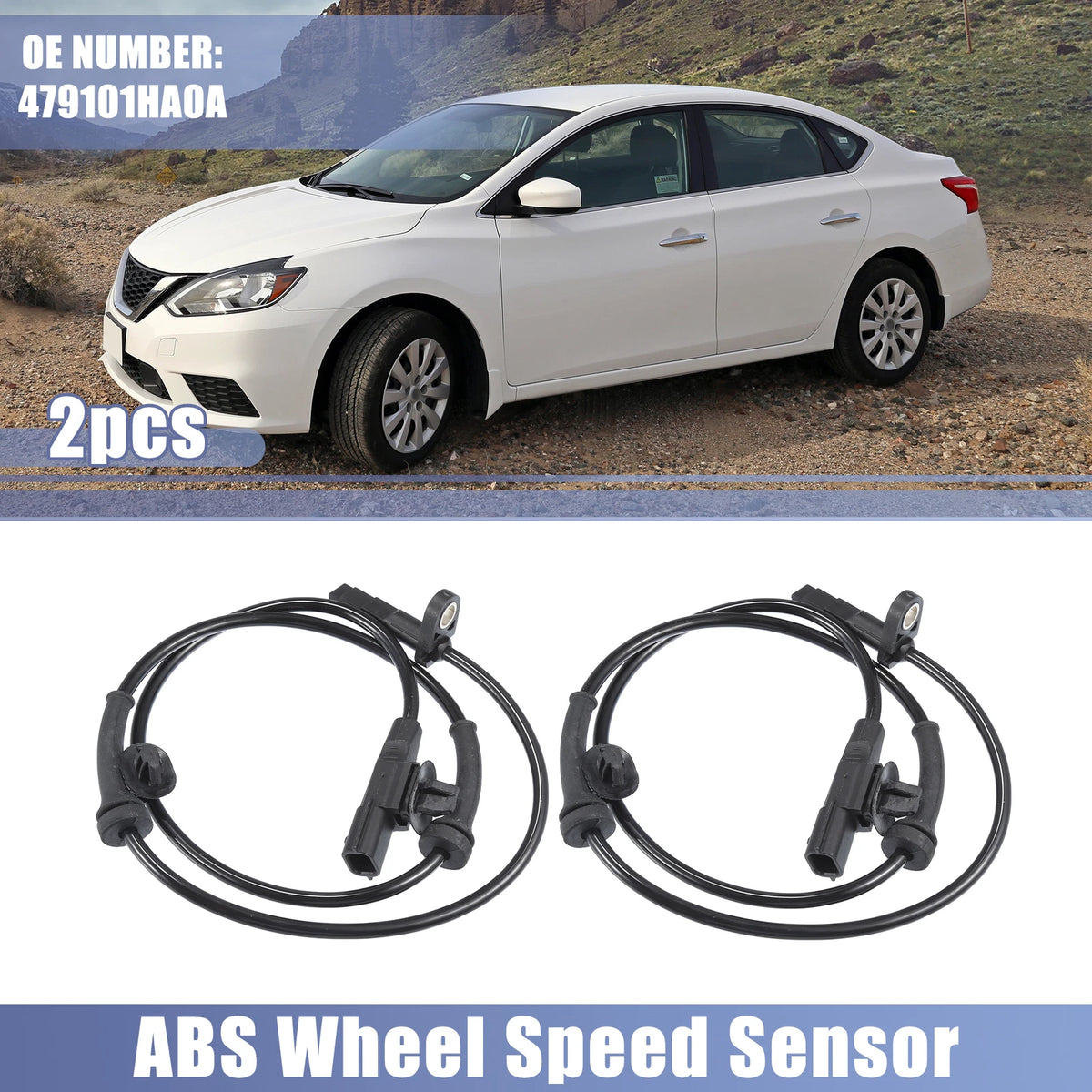 ABS Wheel Speed Sensor Set of 2 for Nissan (479101HA0A)