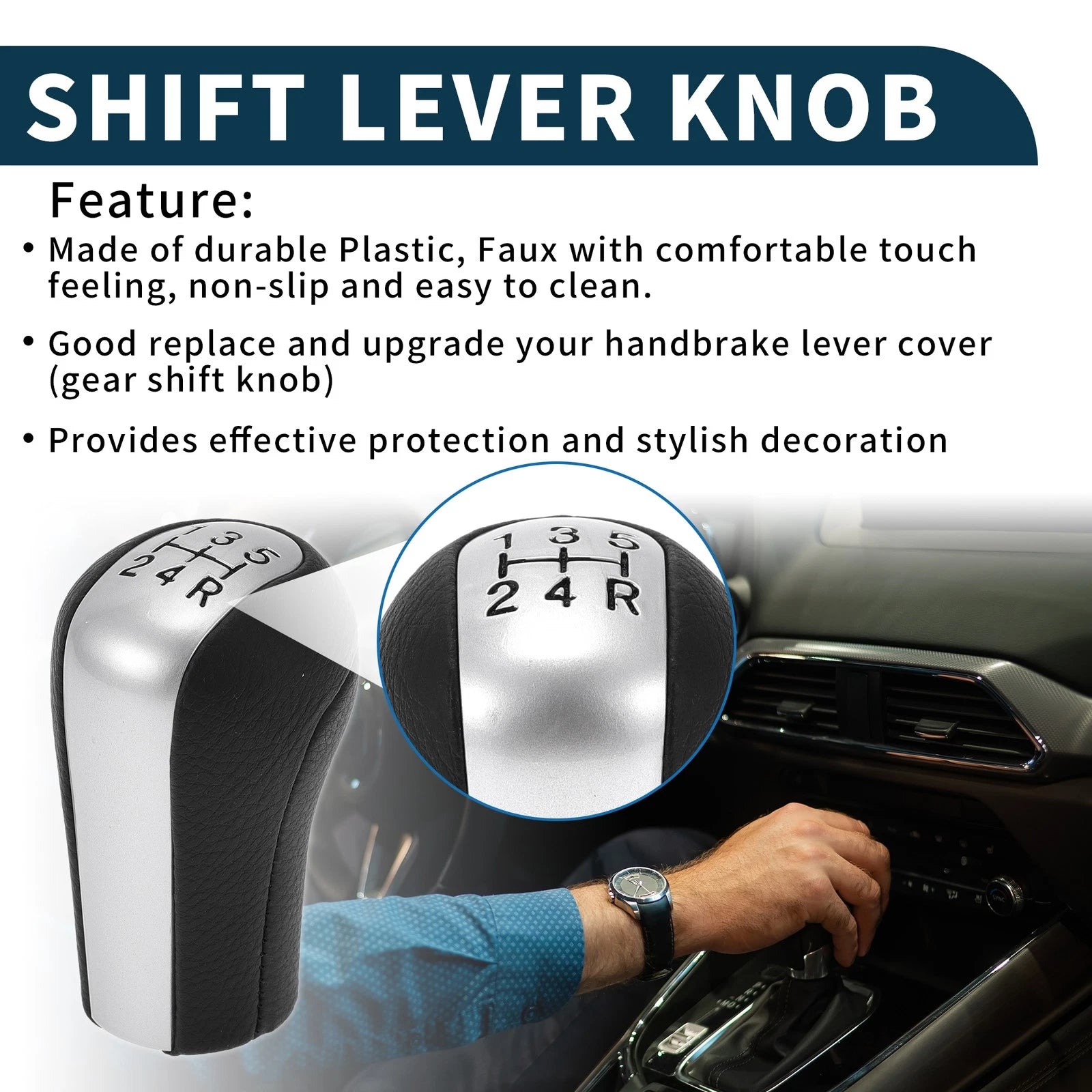 5 Speed Manual Gear Shifter Knob Replacement for Toyota Corolla (1992–2013)