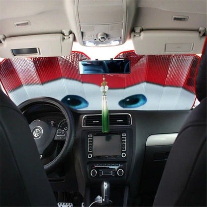 Windshield Sun Shade for Car (Anti-UV, Red Big Eyes)
