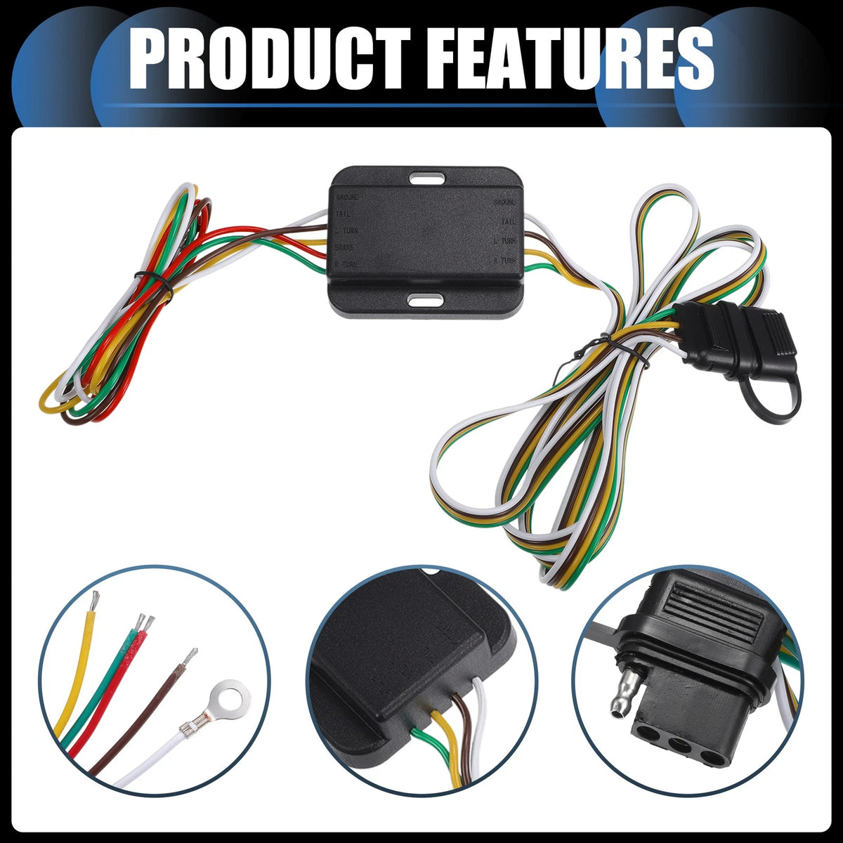Vehicle Powered 3-to-2 Wire Trailer Tail Light Converter for Toyota Hilux (2005–2015)