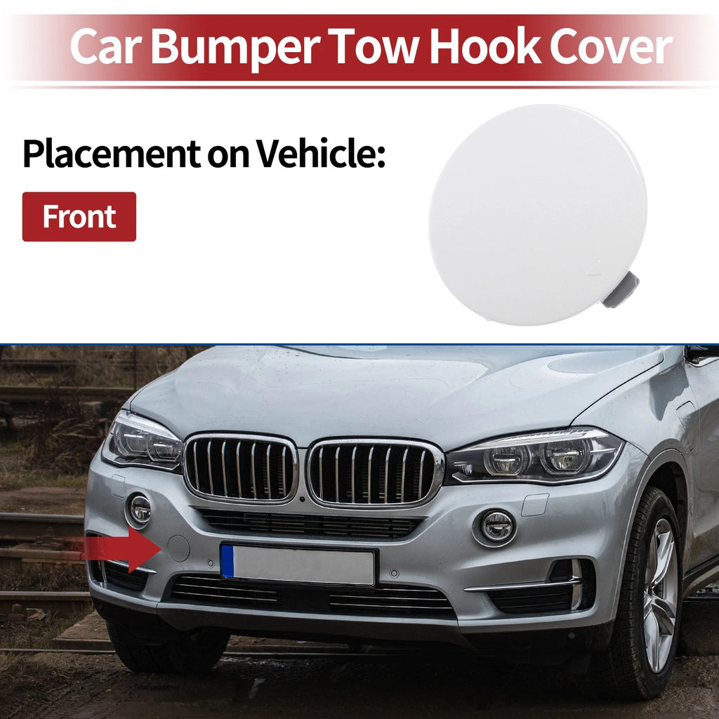 Front Tow Hook Cover Replacement for BMW X5 F15 M (2014–2018) White
